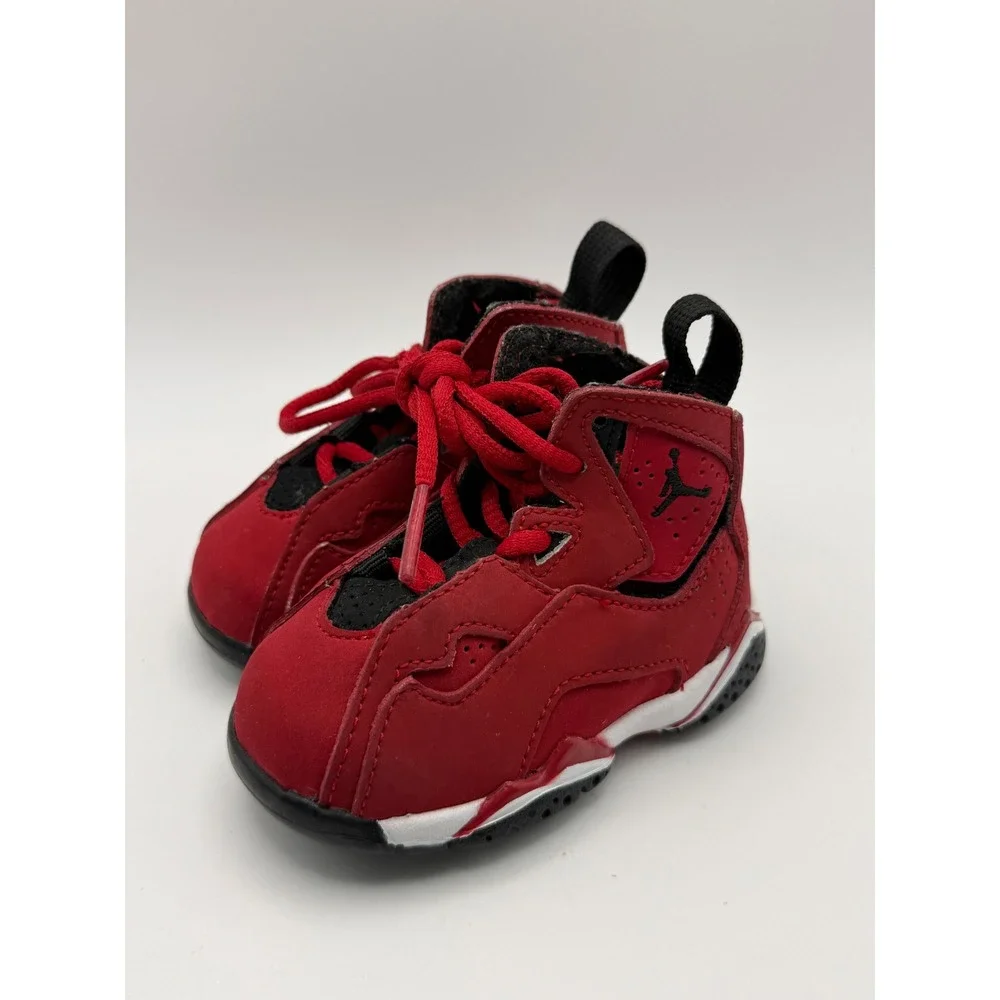 Nike Jordan 7 Retro TD Gym Red Black White Toddler Sneakers 343796-607 Size 3C